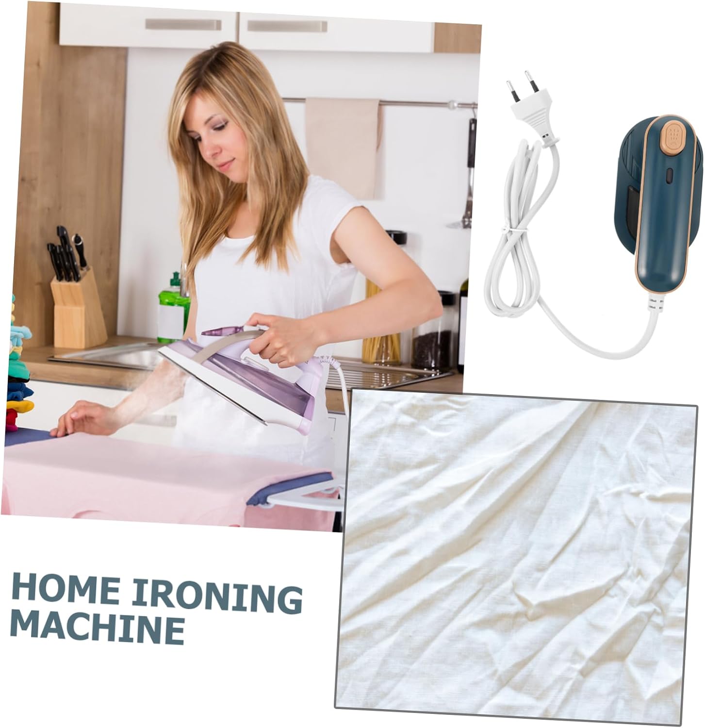BESTOYARD Portable Mini Iron for Clothes Rotatable Handheld Steamer Compact Travel Iron with Intense Steam Lightweight and Easy to Carry for Home Travel Use