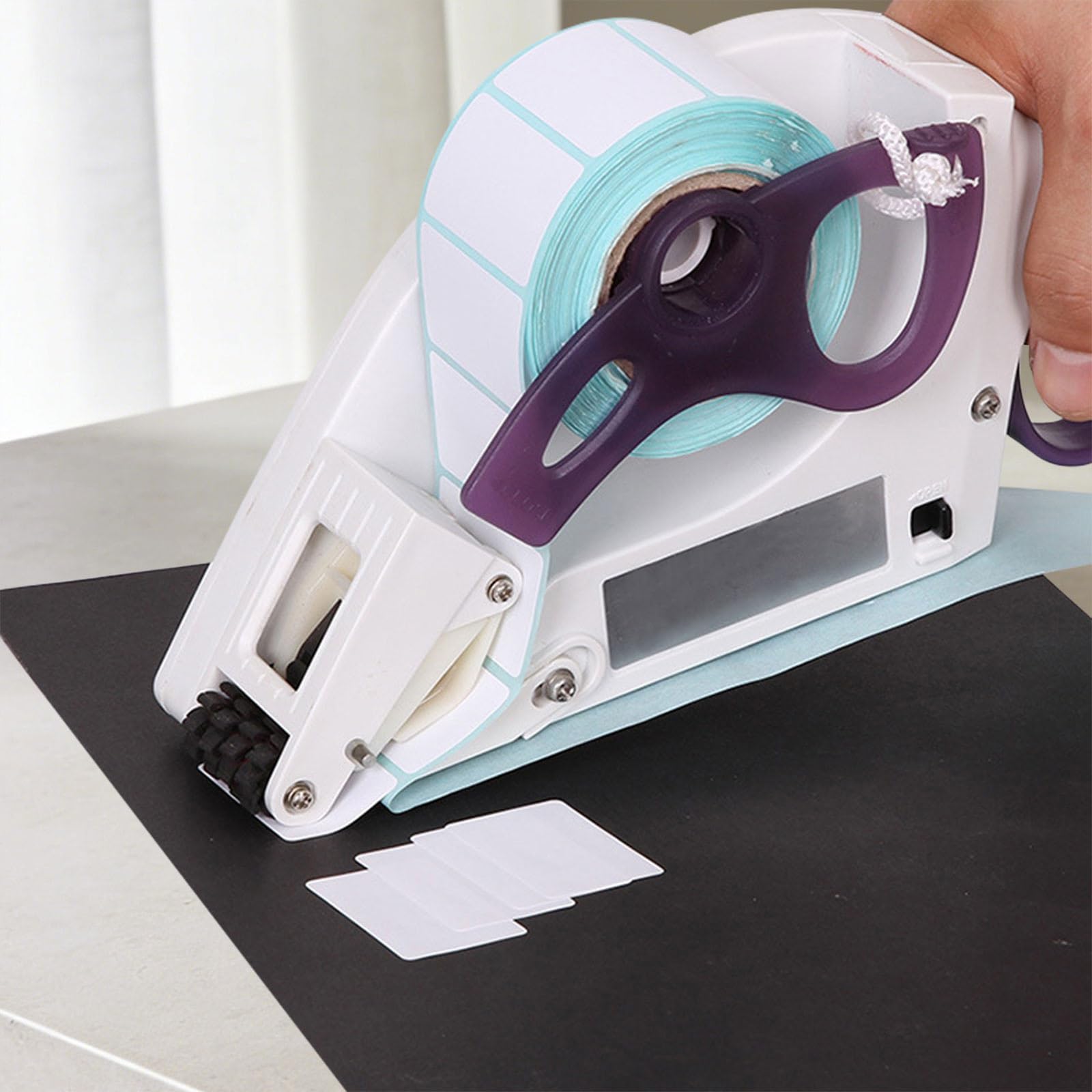 Etichettatrice manuale compatta per etichette 20-80mm ampia macchina di marcatura semi-automatica per prodotti, pubblicità
