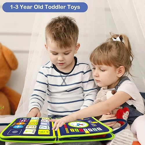 Miniatura 5 de Juguetes Montessori de tablero ocupado para niños de 1, 2, 3, 4 años, juguetes sensoriales para niños pequeños de 1 a 3 años, juguetes de viaje para