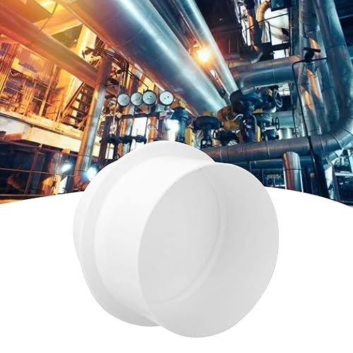 Miniatura 4 de Amortiguador de corrientes de aire, conector redondo de conducto de plástico ABS blanco de 4 pulgadas, repuesto para cocina, inodoro, baño,