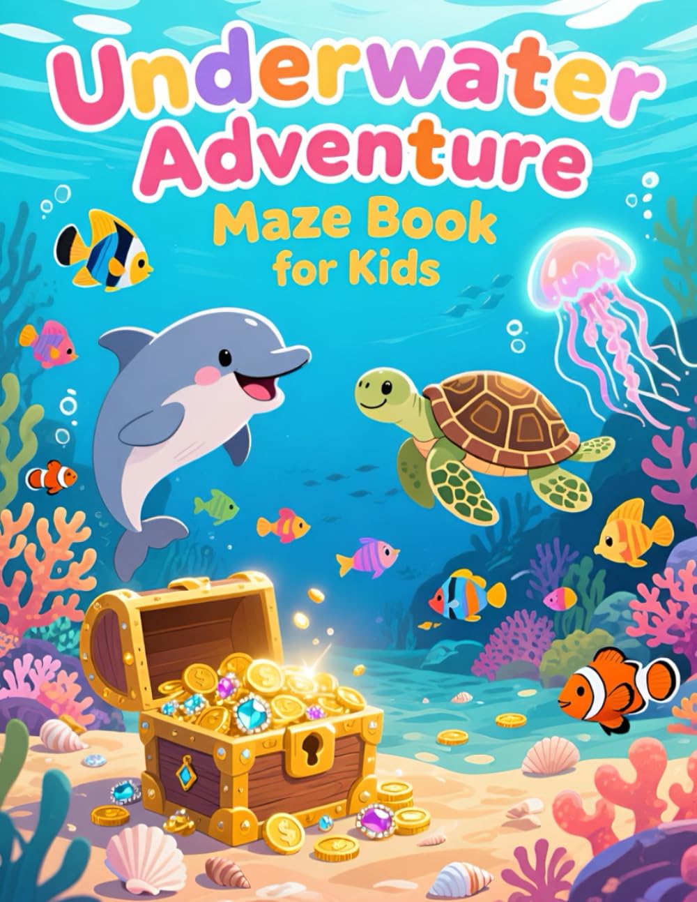 Underwater Adventure Maze Book for Kids: Fun & Educational Mazes for Ages 4–10: A Colorful Ocean-Themed Maze Activity Book Filled with Cute Sea ... Puzzles, and Exciting Challenges (Maze Games)