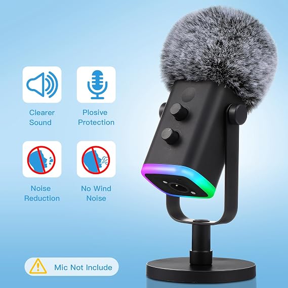 ZealSound USB Microphone k66pro and Furry Windscreen d65k Bundle