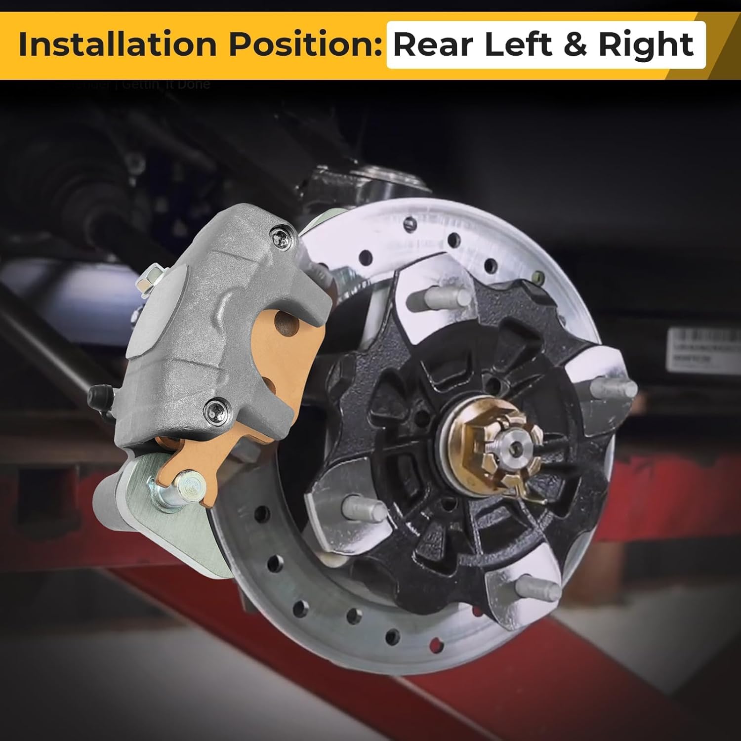 M MATI Rear Brake Calipers With Sintered Brake Pads for Can Am Defender Traxter 2016 2017 2018 2019 2020 2021 2022 2023