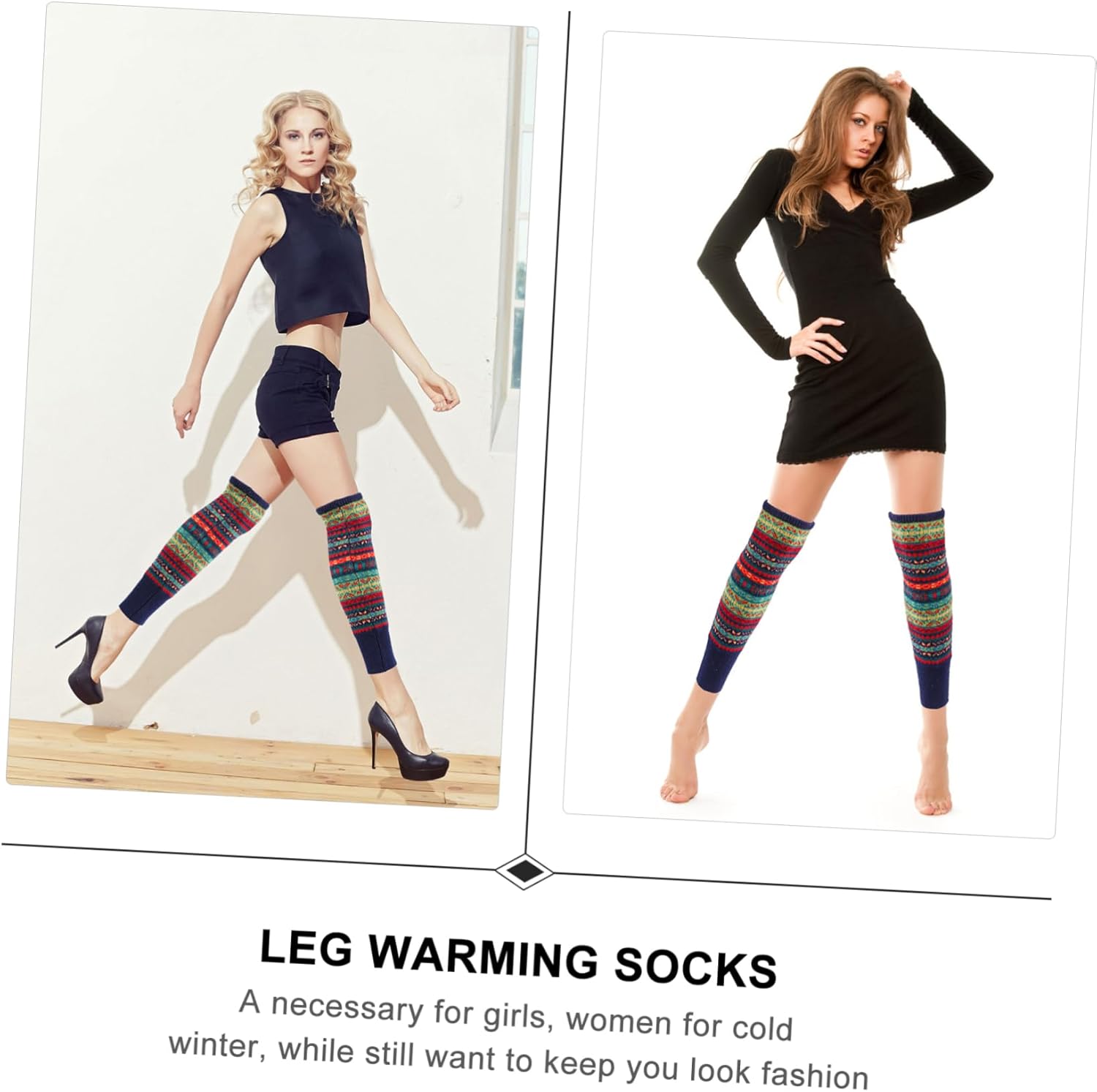 1 Pair Wool Pile Socks Boots Cover Leg Warmers Women Winter Socks Warm Stockings Winter Leg Protective