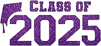 Vista 27 de Class of 2025 Iron On Decal, Graduation Shirt Transfer, Graduate Tshirt Patch, DIY Crafts, Graduation Cap, Pick Size and Color, Iron-On Almost Black