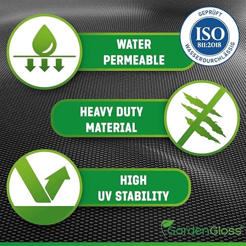GardenGloss Weed Control Membrane Heavy Duty 150g/m2 - (15m x 2m, Folded) - 6