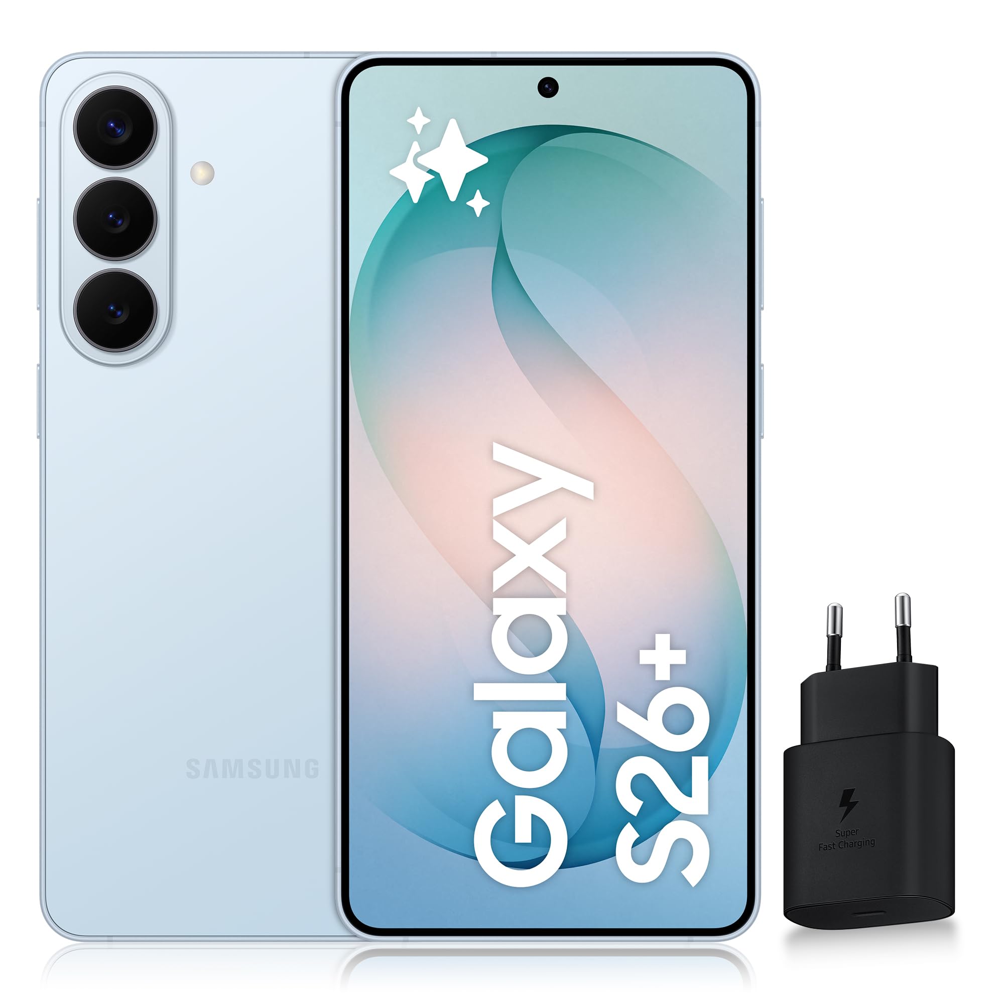 Samsung Galaxy S26+ Smartphone 5G 256 Go Bleu avec Chargeur Rapide