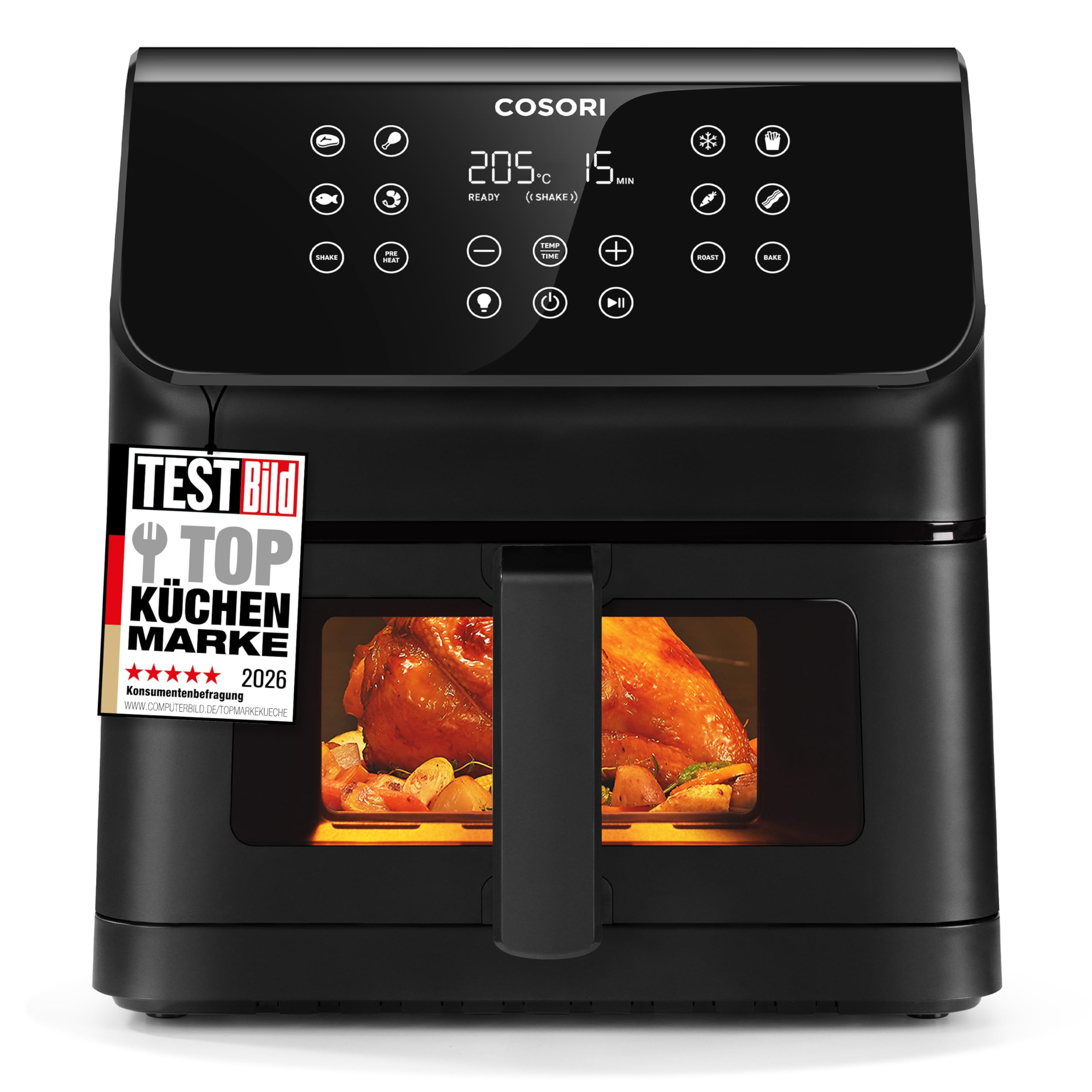 COSORI Airfryer, Heißluftfritteuse 6,2L mit Sichtfenster und Shake...