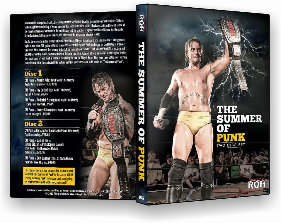 Official Ring of Honor ROH - CM Punk "The Summer of Punk" 2 Disc DVD Set
