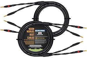 Canare 4S11 8-Foot Audiophile-Grade Star-Quad Speaker Cable Pair with Eminence Banana Connectors