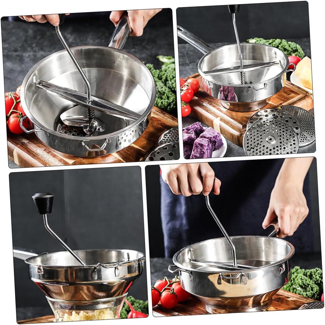 Stainless Steel Blender for Cooking Vegetable Fruits Mixer Potato Mash Tool