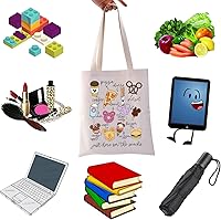 Vista 3 de WCGXKO Magic Kingdom Lover Gift Family Vacation Gift Just Here For The Snacks Shopping Bag Tote Bag
