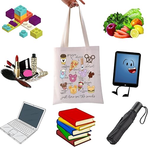 Miniatura 3 de WCGXKO Magic Kingdom Lover Gift Family Vacation Gift Just Here For The Snacks Shopping Bag Tote Bag