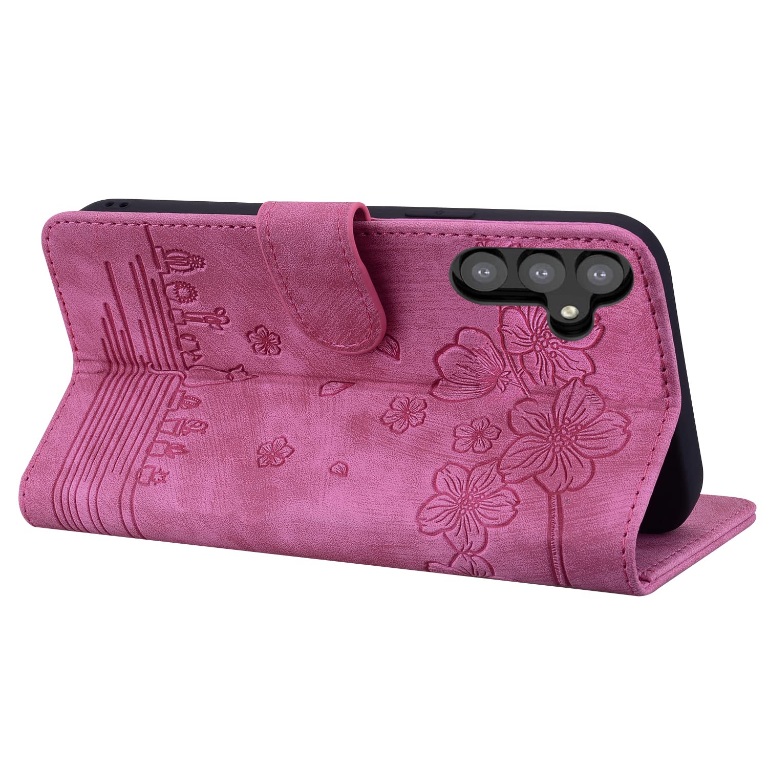 Bxithnr Funda Para Samsung Galaxy S23, Funda Libro De Durable Cuero Con Móvil Cartera Y Magnético, Wallet Flip Caso Cubierta Case Carcasa Con Tapa Para Samsung Galaxy S23 - Rosa