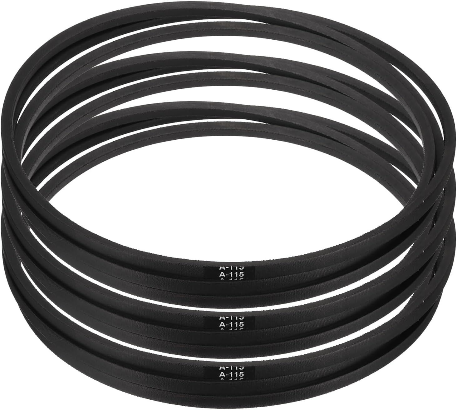 uxcell 3pcs A115 or 4L1170 Classic Wrapped Rubber V-Belt, 115"(2920mm) Inside Circumference, A Profile V Belt
