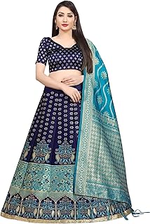 harshiv textile Women's Kanjivaram Silk Stitched Lehenga Choli With Dupatta & Unstitch Blouse Piece | Traditional Indian Look (NAG)-picture-37