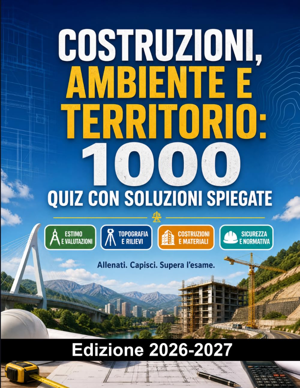 Costruzioni, Ambiente e Territorio: 1000 Quiz con Soluzioni Spiegate: Preparazione Esame | Estimo, Topografia, Costruzioni e Sicurezza