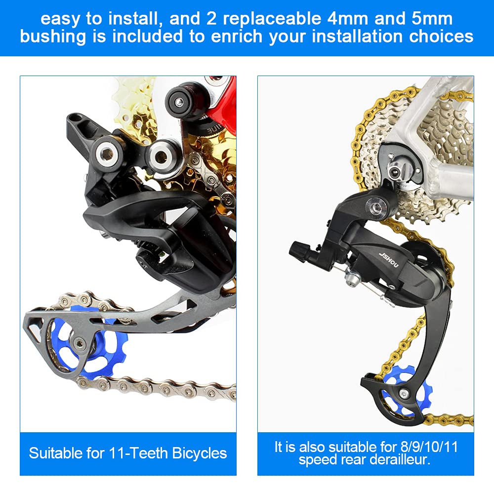 STR 11 dents Roue en céramique Dérailleur arrière Guide Poulie Rouleau