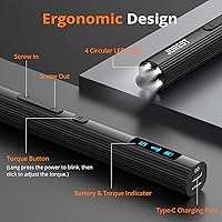 Vista 3 de JOREST Mini destornillador eléctrico 155 en 1 inalámbrico, juego de destornilladores eléctricos de precisión, 5 niveles de par (máximo 0.75 N.m)