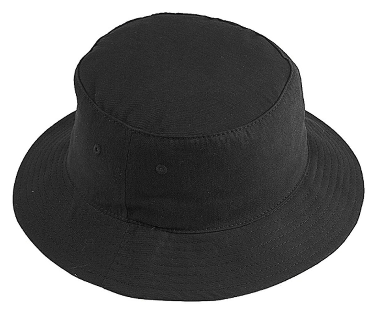 Big Accessories Men's Sewn Eyelets Crusher Bucket Cap, Black, One Size