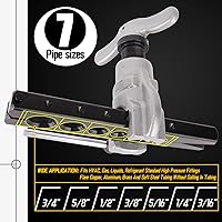 Vista 2 de KOOPOOL Kit de herramientas de abocinación excéntrica con 7 troqueles, tamaños (3/16-3/4 pulgadas), ángulo de 45 grados, cono, excéntrico, juego