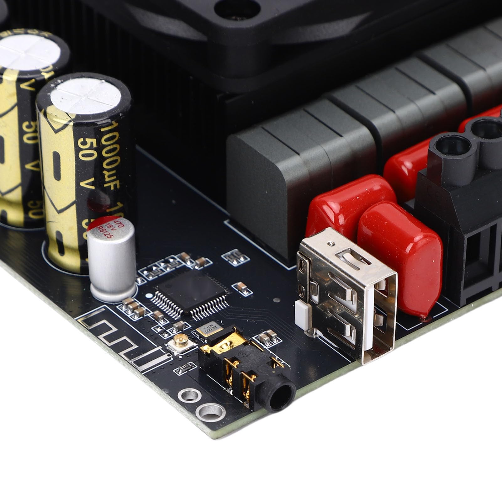 Scheda Amplificatore Audio Bluetooth a 2.1 200Wx2 + 400W Modulo Amplificatore Audio Home Theater con Regolazione Tono Hi Lo per di Altoparlanti