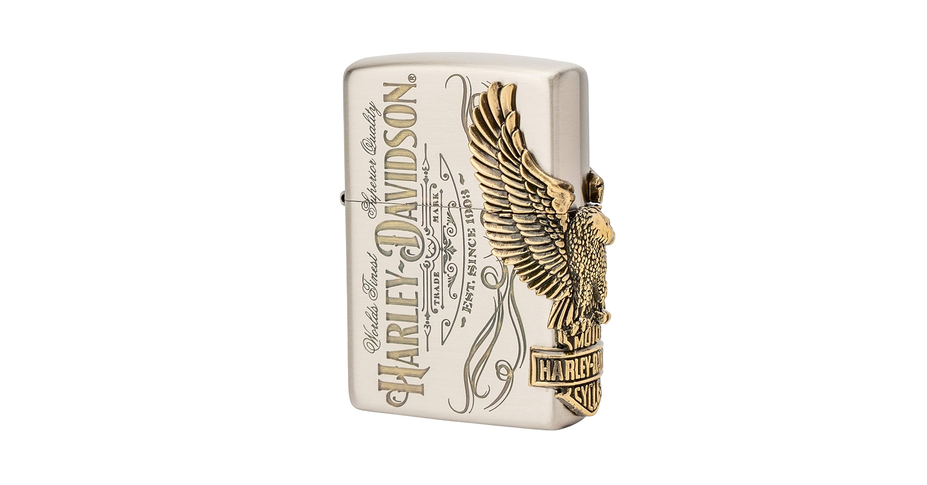 Harley-Davidson Zippoライター Amazon.com: Zippo HDP-75 Lighter, Silver, Harley-Davidson