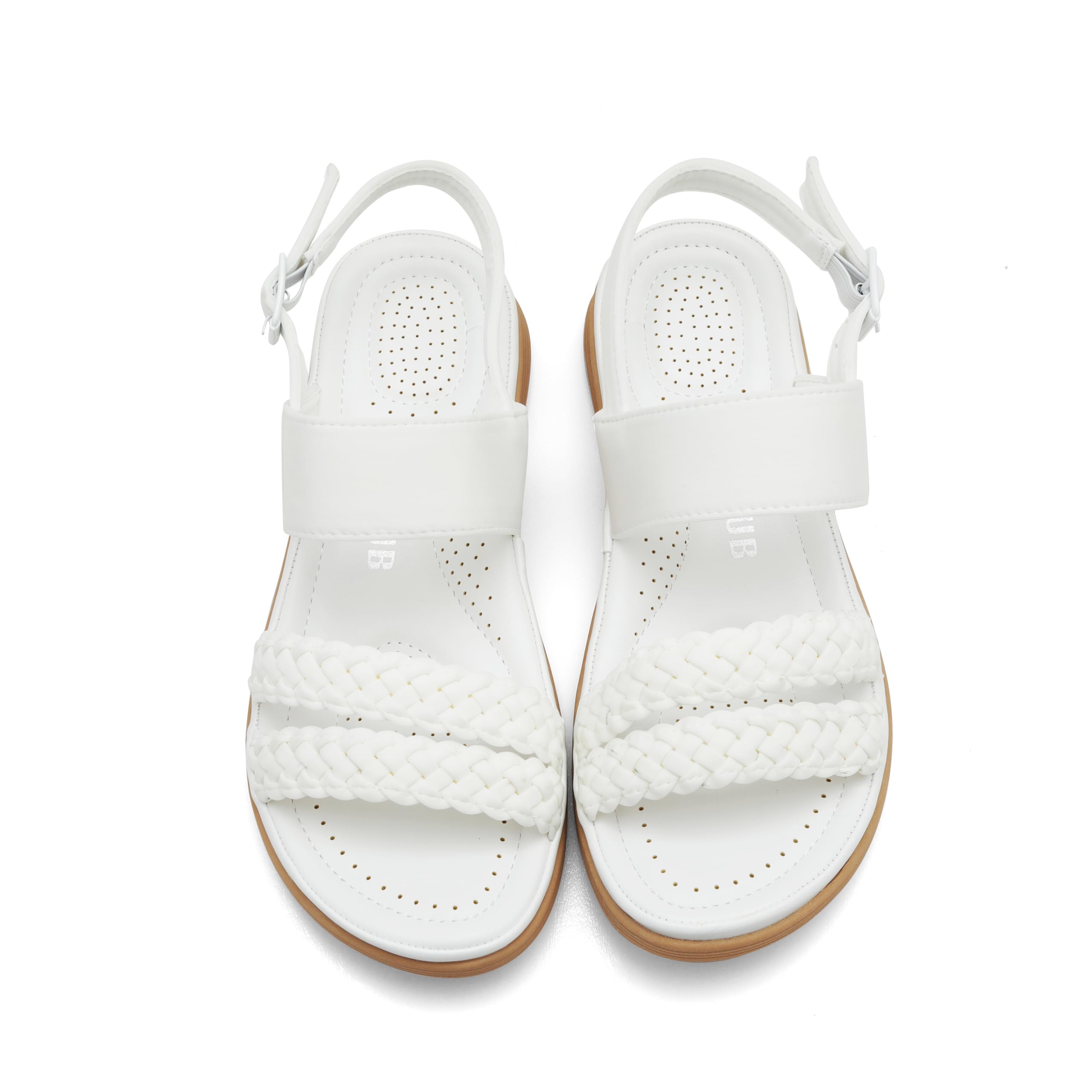 Women's Flat Sandals Ankle Strap Open Toe Summer Braided Sandal Beach Comfortable Platform Outdoor Slingback Dress Shoes