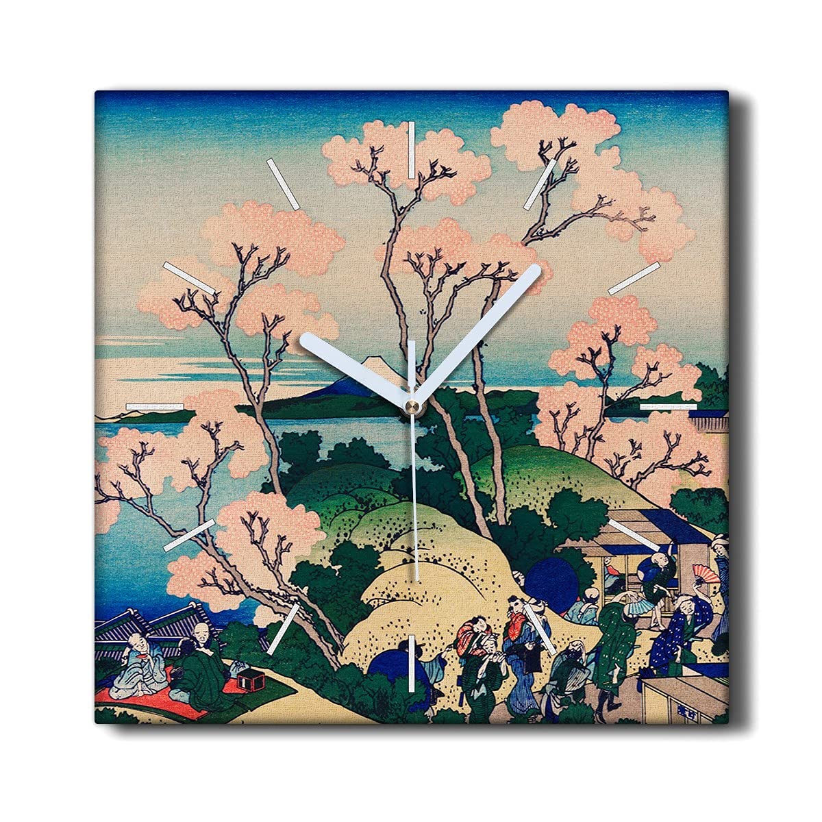 Horloge sur toile 30x30cm anti-bruit pour supprimer le tic-tac du salon