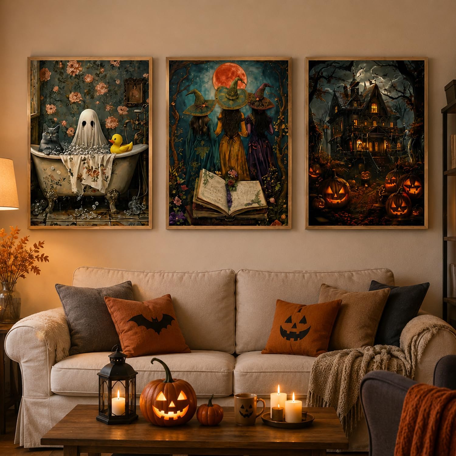 3 Pack Halloween Diamond Art Kits for Adults,Diamond Painting Kits 12x16 In image 4