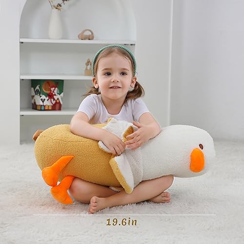 Miniatura 9 de Peluche de pato de plátano de 27.6 pulgadas, bonito peluche de plátano, regalo para niñas, niños, novias, adultos, decoración de habitación Kawaii