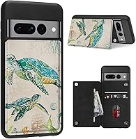 Vista 24 de Funda para Google Pixel 7 Pro con ranura para tarjetero, funda de piel sintética, doble cierre magnético y cubierta duradera de TPU a prueba