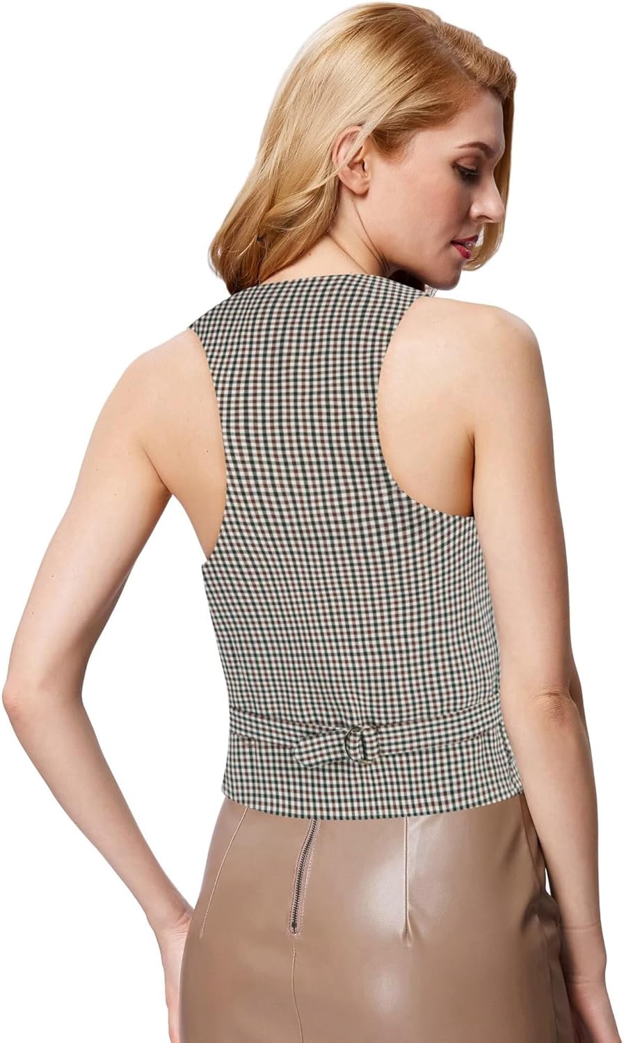 GRACE KARIN Women's Suit Vest Top, Dressy Casual Sleeveless Button Wasitcoat, Fromal Steampunk Blazer For Work Office - Image 8