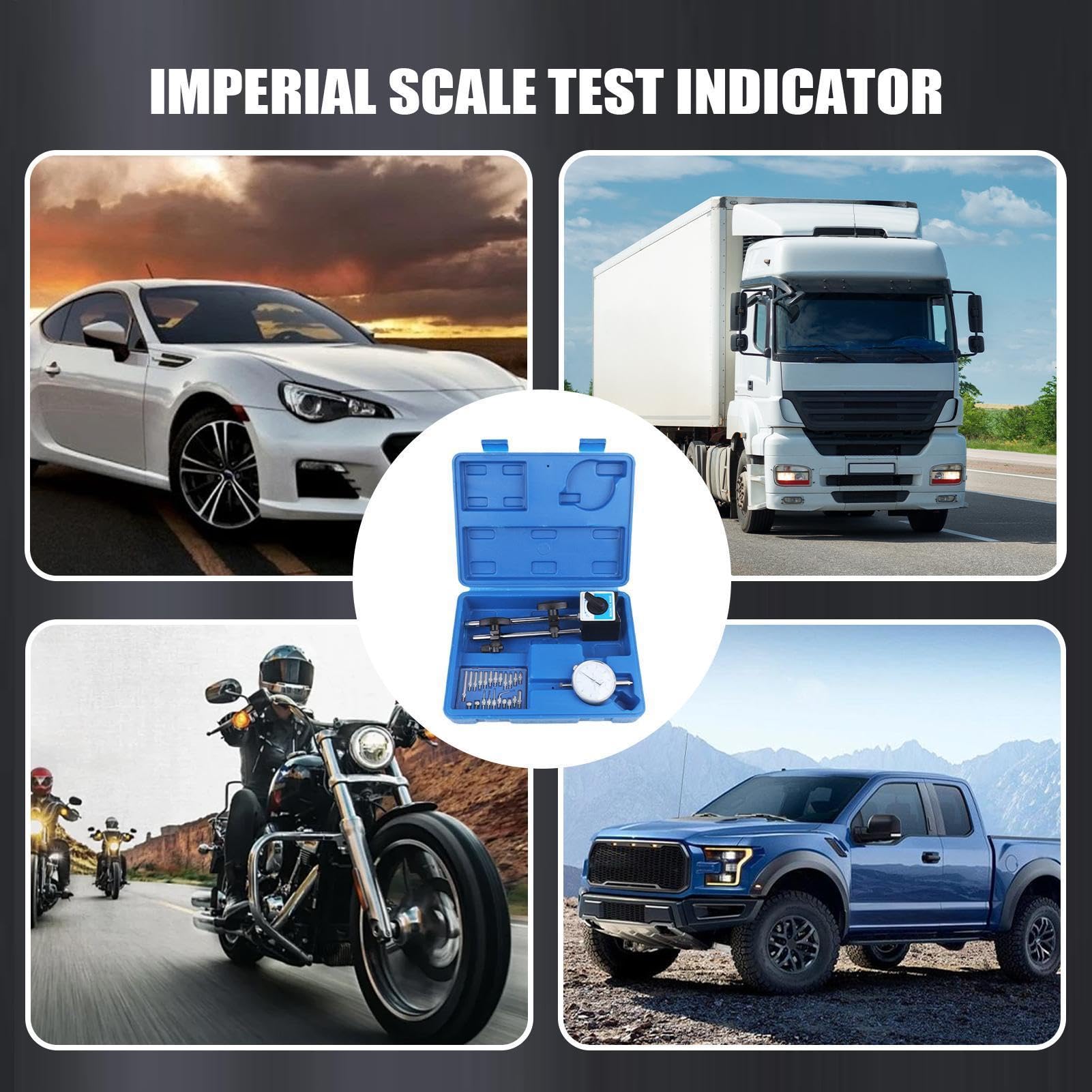 Comparateur à cadran numérique 0-25,4 mm Outil de mesure impérial | Indicateurs à cadran destiné à Voiture Menuiserie Atelier Tour Laboratoire Automobile Imprimante