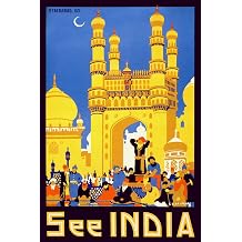 Magnet See India 1950s Charminar Hyderabad Vintage Classic Travel Magnet Vinyl Magnetic Sheet for Lockers, Cars, Signs, Refrigerator 5"