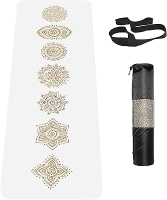Knsbk Eco Friendly Non Slip Yoga Mat TPE Workout Mat for Men Women, Thick Workout Mat with Carrying Strap, Fitness Mats fo...