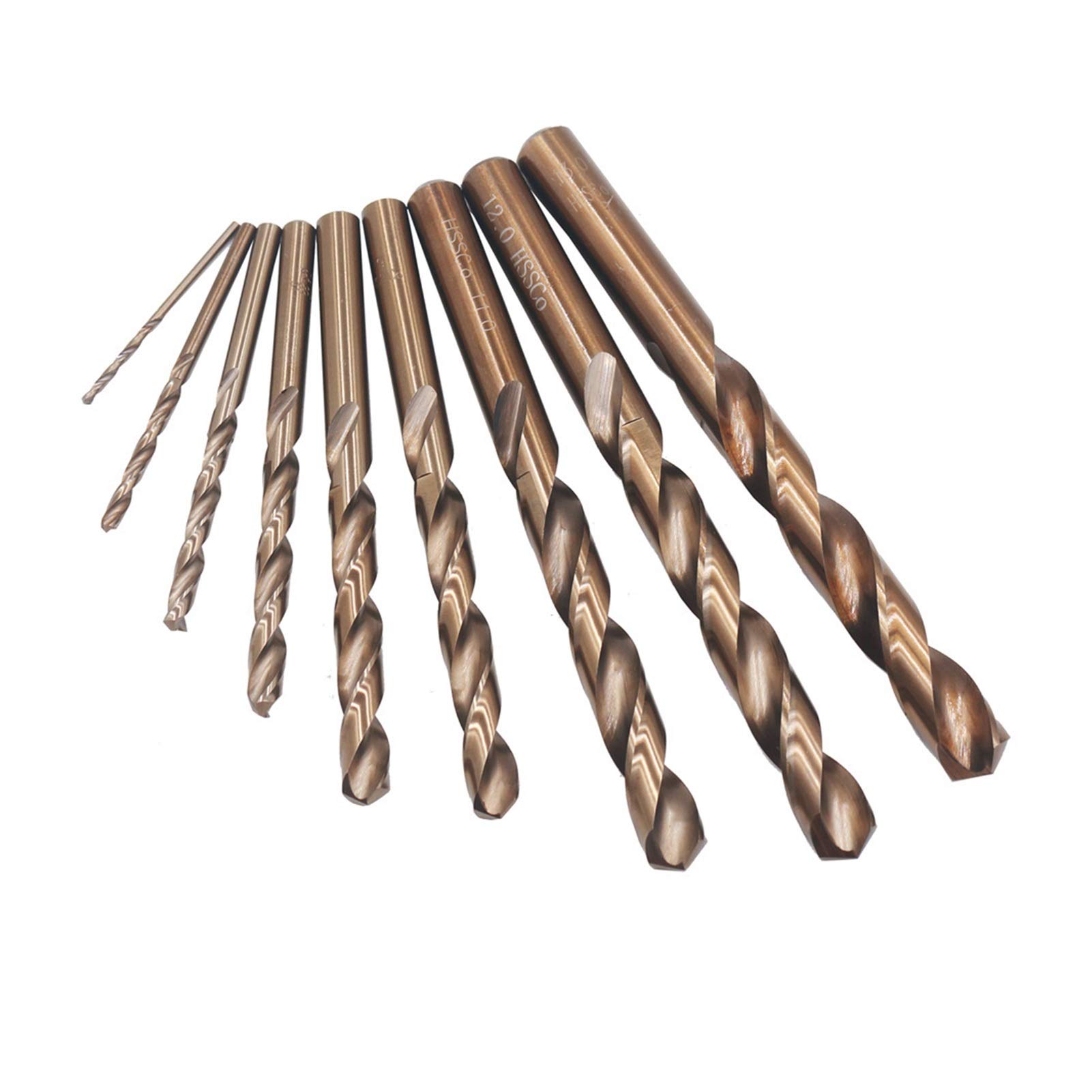 Wiertła Zestaw wierteł 10 szt. Stal szybkotnąca M35 Kobalt Wiertła kręte HSS-Co Bit 5% Co Do wiercenia w metalu 1 1,5 2,5 3 4 5 6 mm Wiertło D30 (średnica otworu: 6 mm)