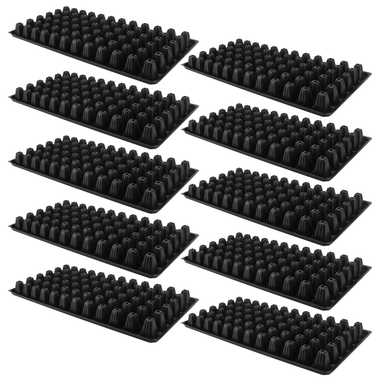 Angoily 10 Pcs Seedling Trays 72 Cells Plug Plant Trays for Gardening Nursery Plant Propagation Germination