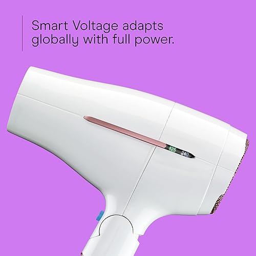 Miniatura 4 de Conair Secador de viaje de cerámica doble con concentrador y mango plegable, secador de viaje de 1875 W con tecnología de voltaje inteligente