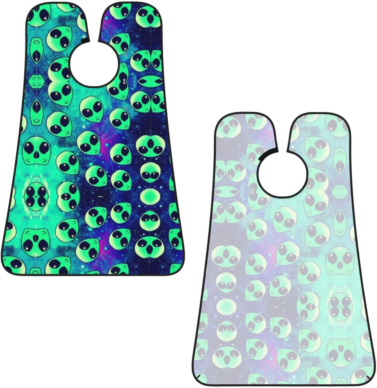 Green Aliens Print Beard Bib Apron, Shaving Apron For Dad, Men'S Hair Catcher For Shaving Best Gifts For Dad