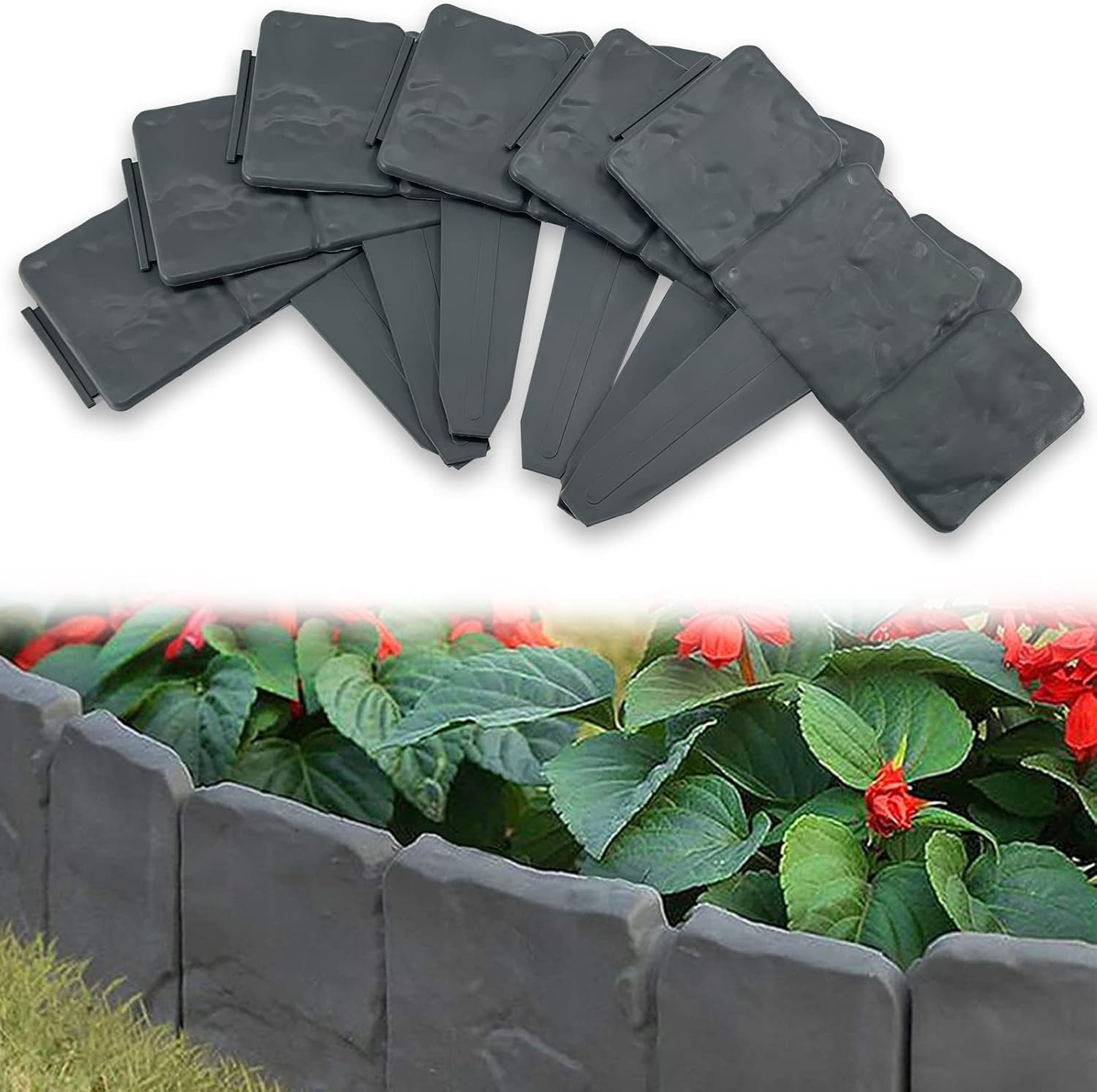 Garden Landscape Edging Border 10Pcs, 8 Ft Garden Borders and Edging