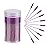 CHEFBEE 100PCS Disposable Eyelash Brush, Mascara Wands Makeup Brushes Applicators Kits for Eyelash Extensions and Eyebrow with Container (Purple)