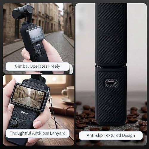 Miniatura 3 de Funda de bolsillo 3, funda protectora de silicona suave para DJI Osmo Pocket 3 Creator Combo, cubierta protectora de pantalla, protector de lente de