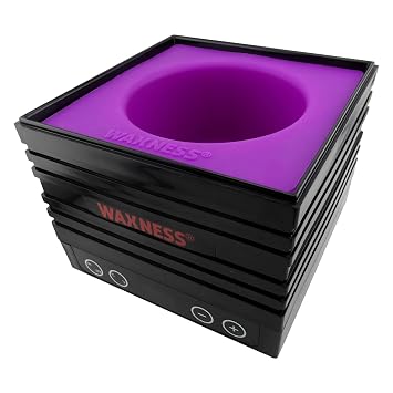 Waxness W-CUBE Digital Professional Wax Heater Black, 1 lb Capacity, Digital Temperature Control with Memory, 100W, for Professional Use