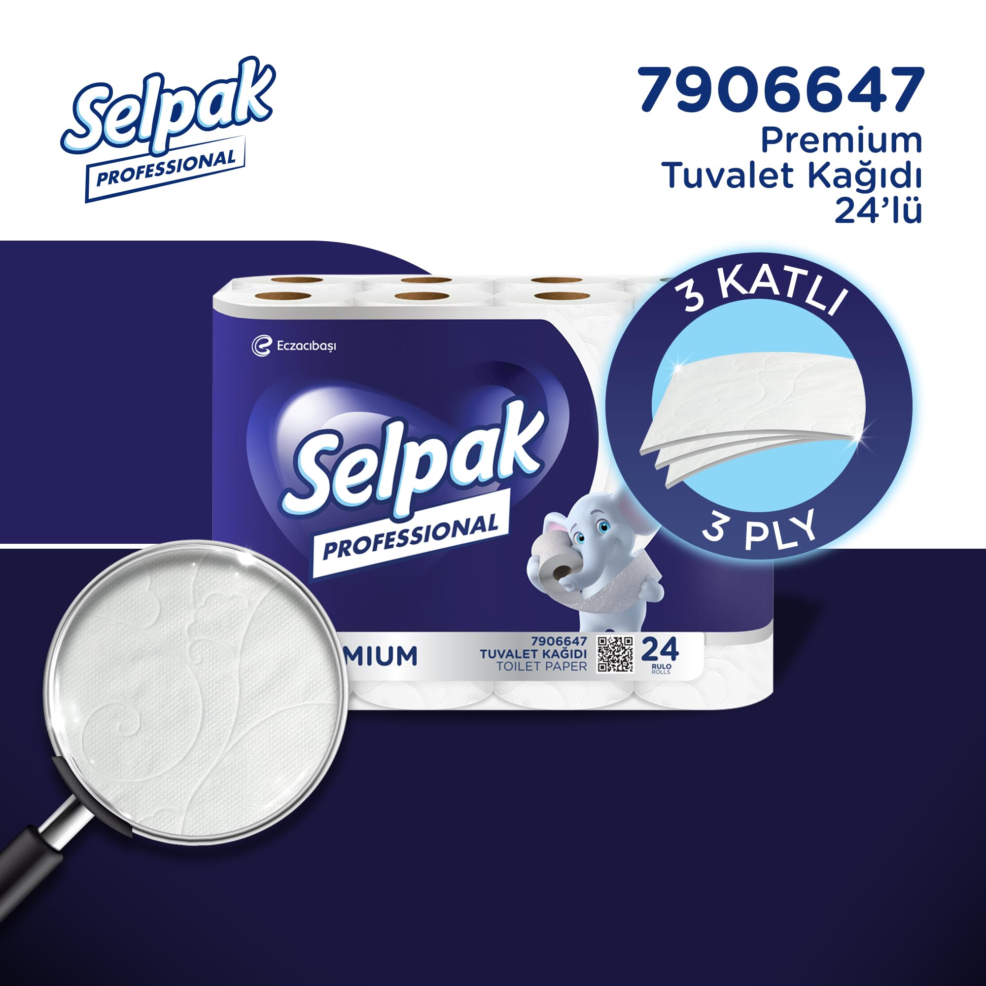 Selpak Professional Premium Tuvalet Kağıdı, 24 Rulo