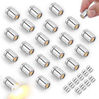20pcs Miniature LED Lights, Warm White Micro LED Lights with 10 Extra Battery for