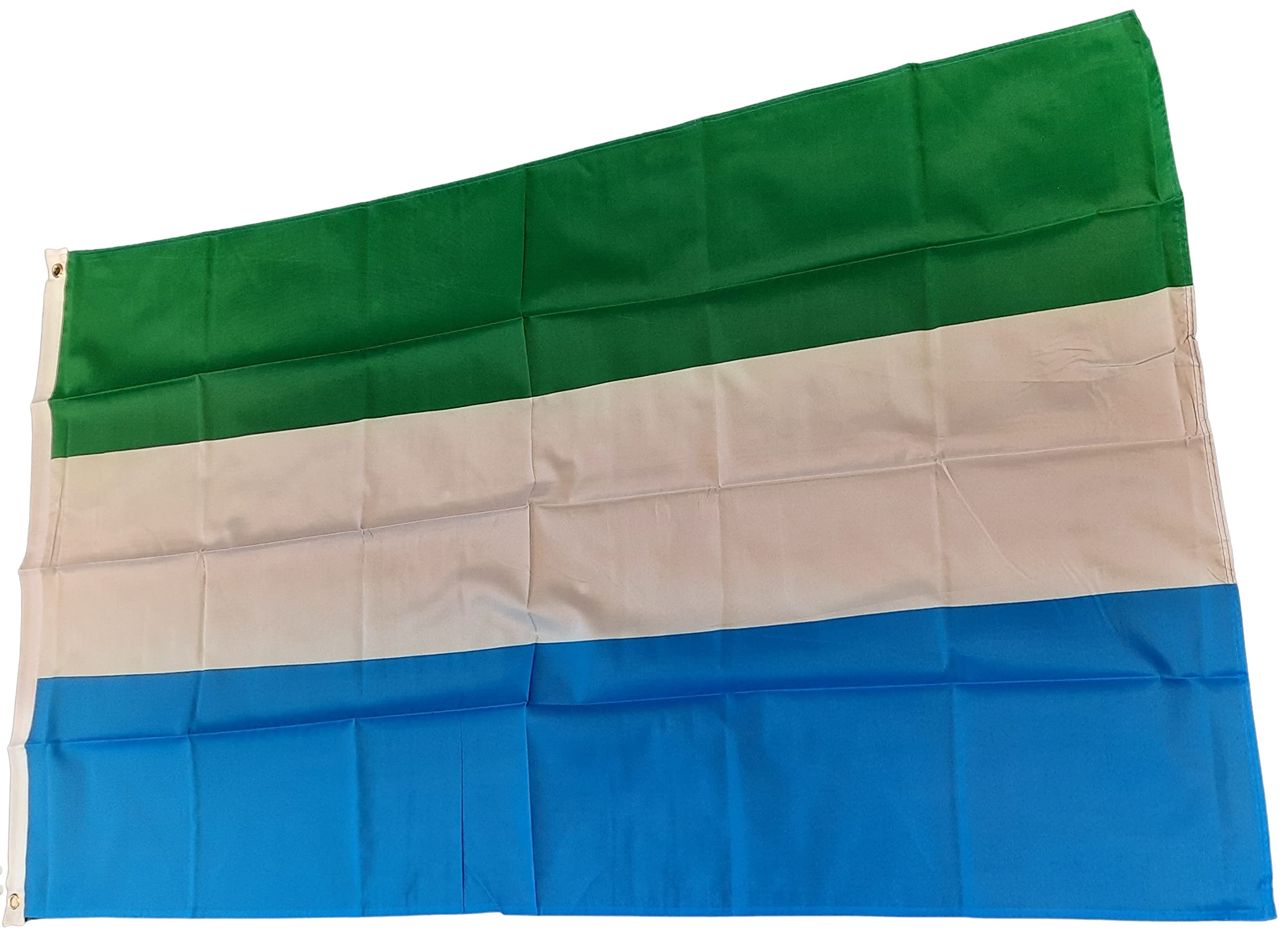 NWFlags Sierra Leone Flag 5ft x 3ft 75d Premium Polyester Suitable For Flagpoles, Multicolor