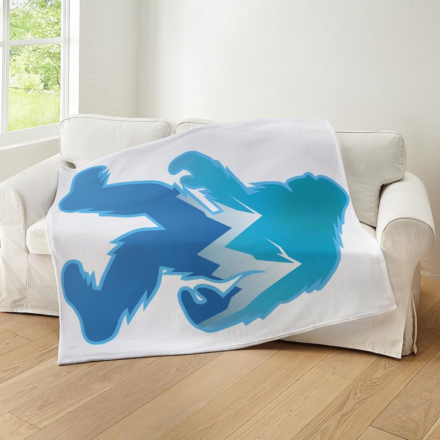 CafePress Yeti Mountain Scene Throw Blanket Super Soft Fleece Plush Throw Blanket, 60"x50"