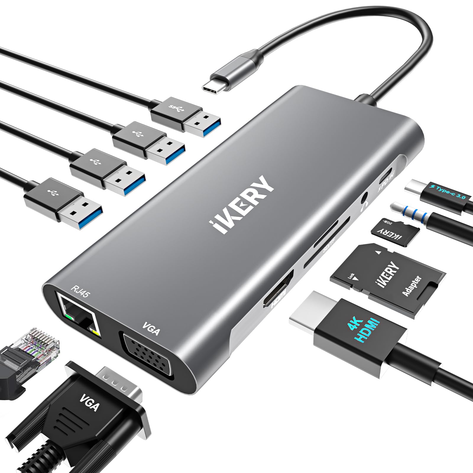 Amazon | Amazon.co.jp限定 ドッキングステーション 11-in-1 USB ハブ