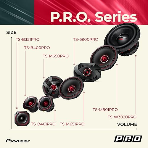 Miniatura 6 de Pioneer TS6900PRO PRO Series - Altavoz de 6 x 9 pulgadas, 2 vías, 600 W MAX 2, color negro